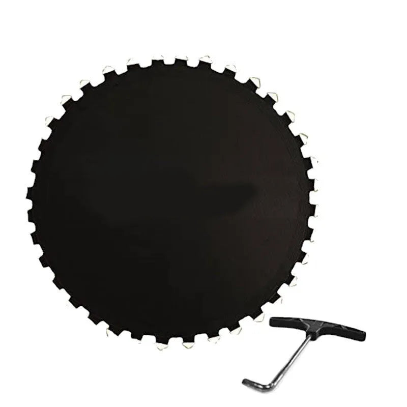 Large round elastic bungee cloth for trampoline safety pad replacement, shown with buckle buttons.