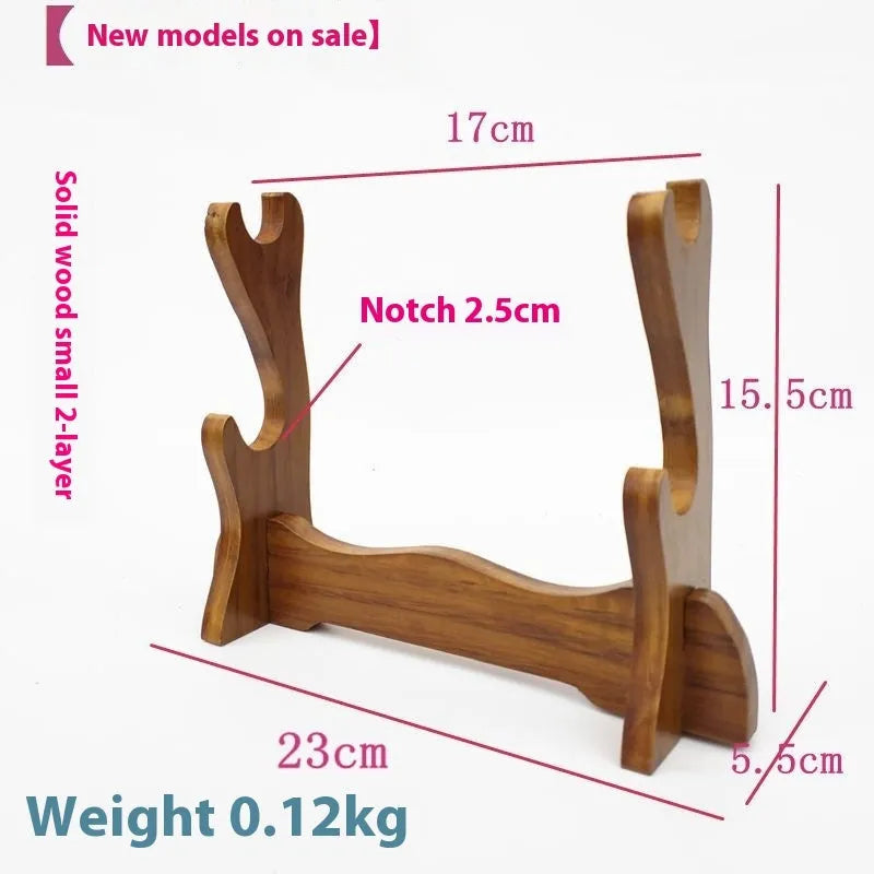 Chinese style wooden handmade multi-layer bracket shelf mounted on wall with decorative items