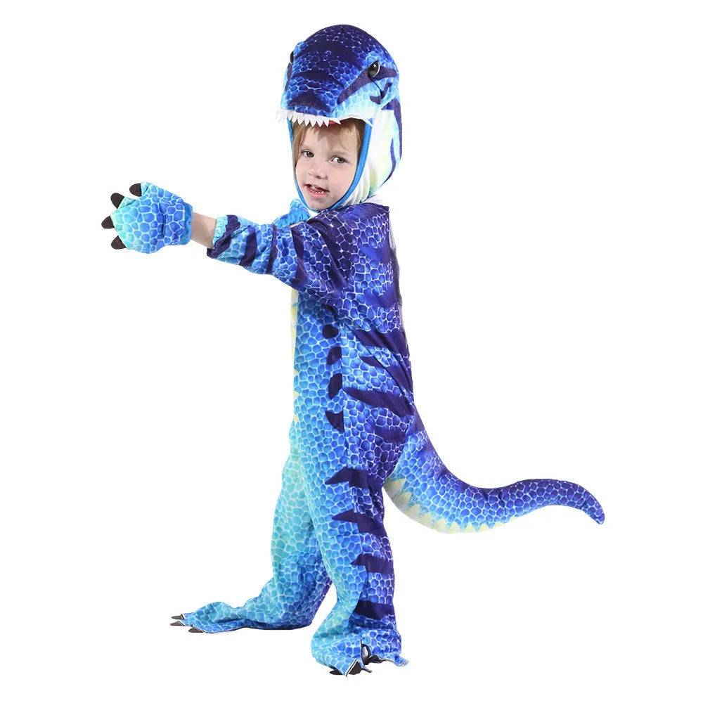Children's Jurassic dinosaur Halloween costume in chemical fibre blended fabric