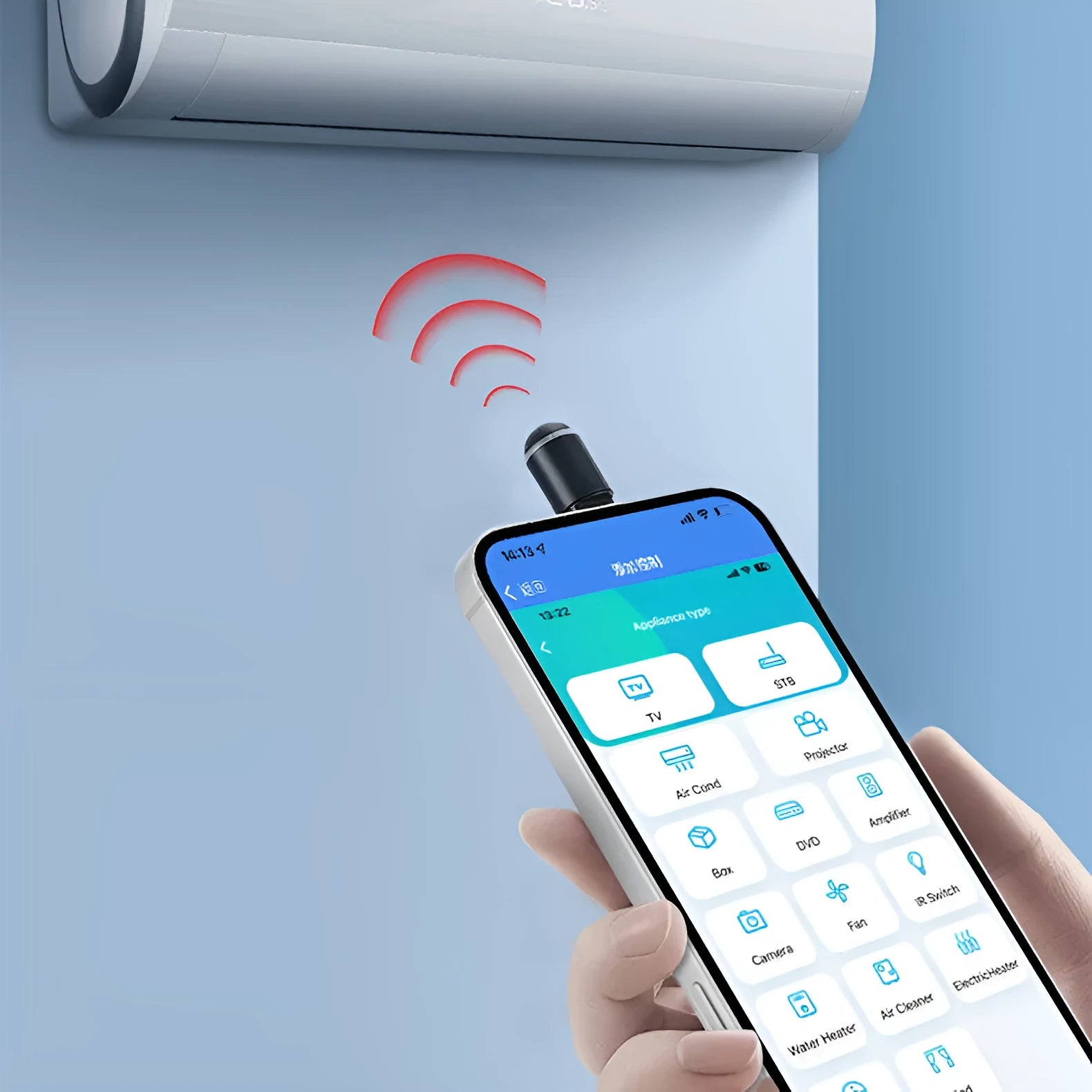 Black capsule infrared emitter for smartphones with Lightning, USB-C, and Micro-USB connector options