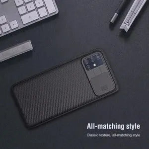 Black PC back cover case for Samsung Galaxy A51, hard shell protective phone case