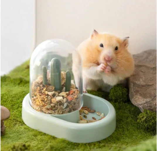 Hamster automatic feeder with transparent food chamber and 190ml grain capacity