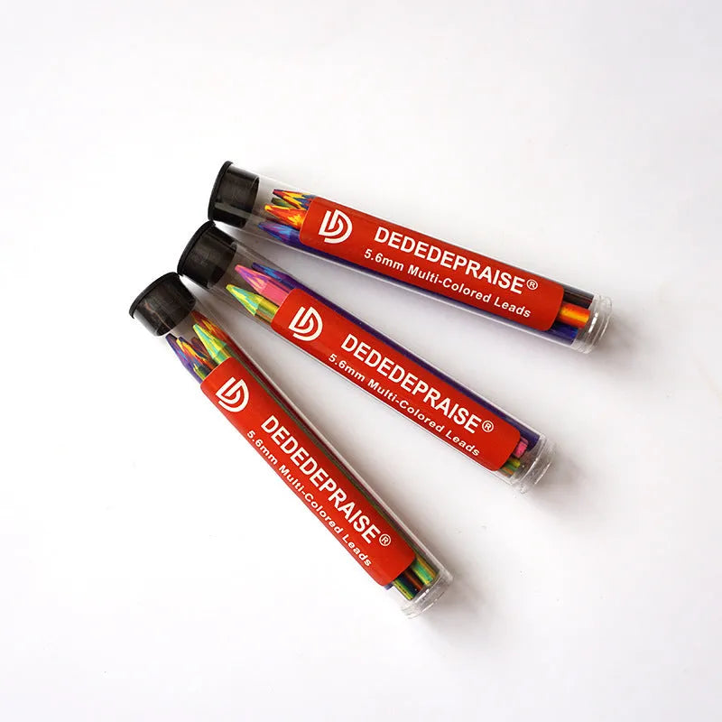 Five multicolour pencil leads for 5.6mm activity pens in protective tube