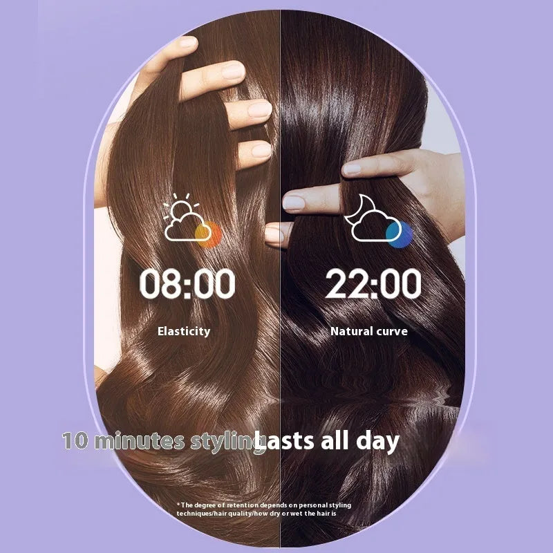 32mm automatic hair curler in pink and light purple colours with ceramic barrels
