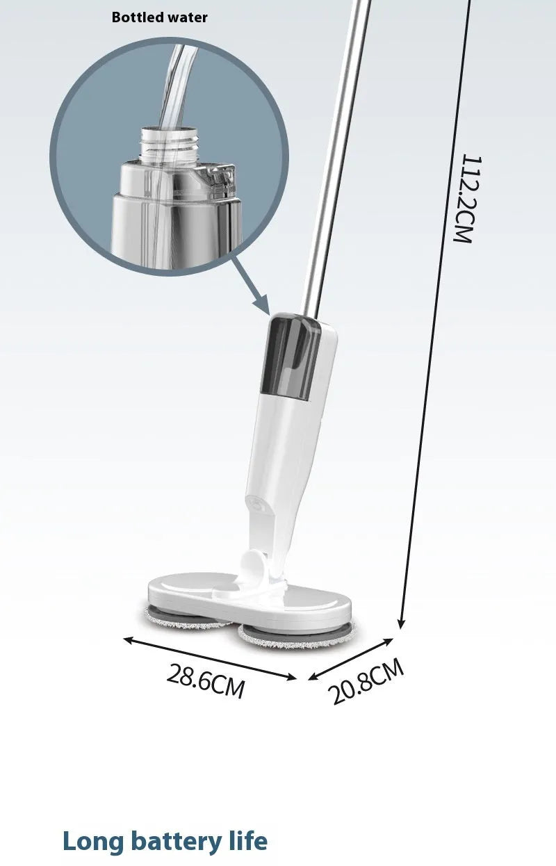 Wireless electric sweeping and mopping machine with USB charging port and separate wash basin