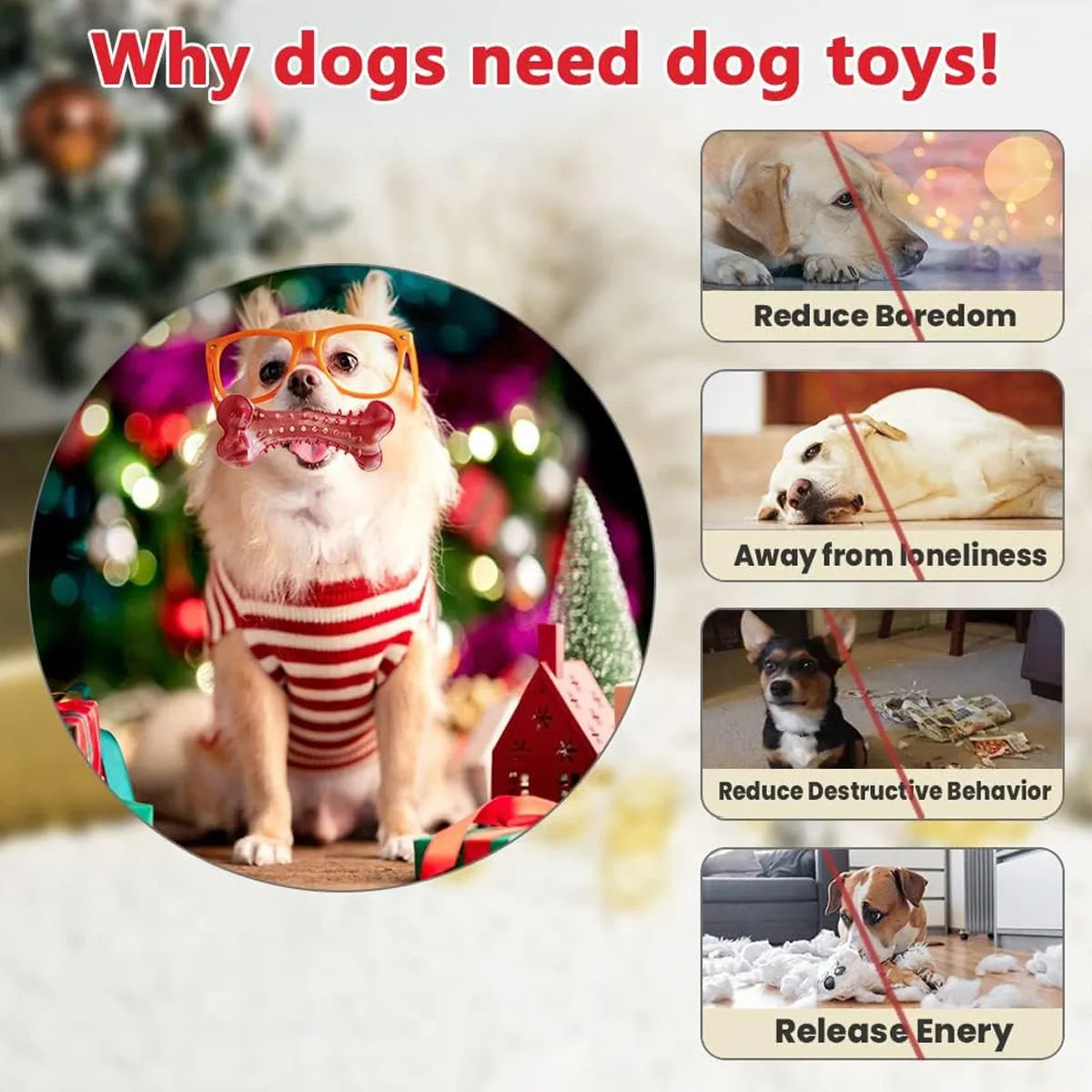 Natural rubber chew toy for aggressive dog chewing and heavy-duty use