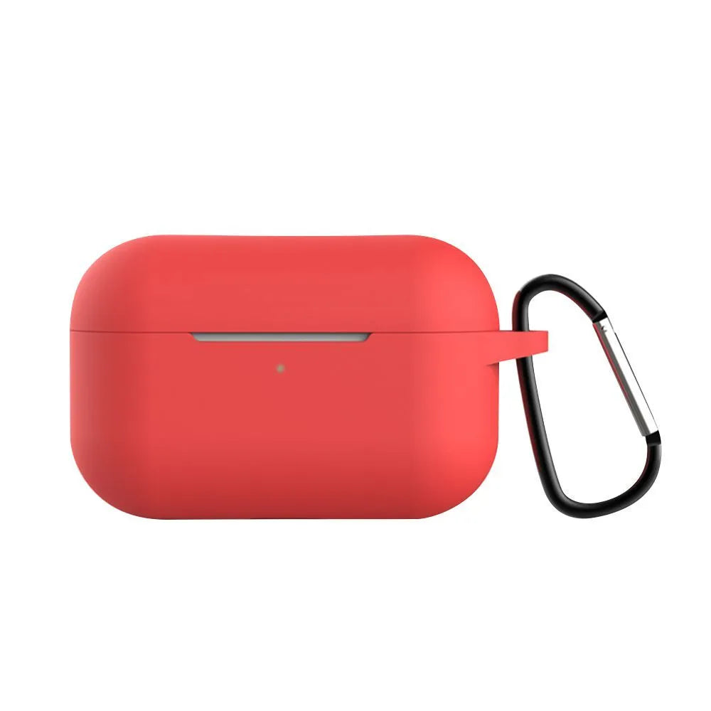 Blue silicone protective cover for Apple AirPods Pro charging case.