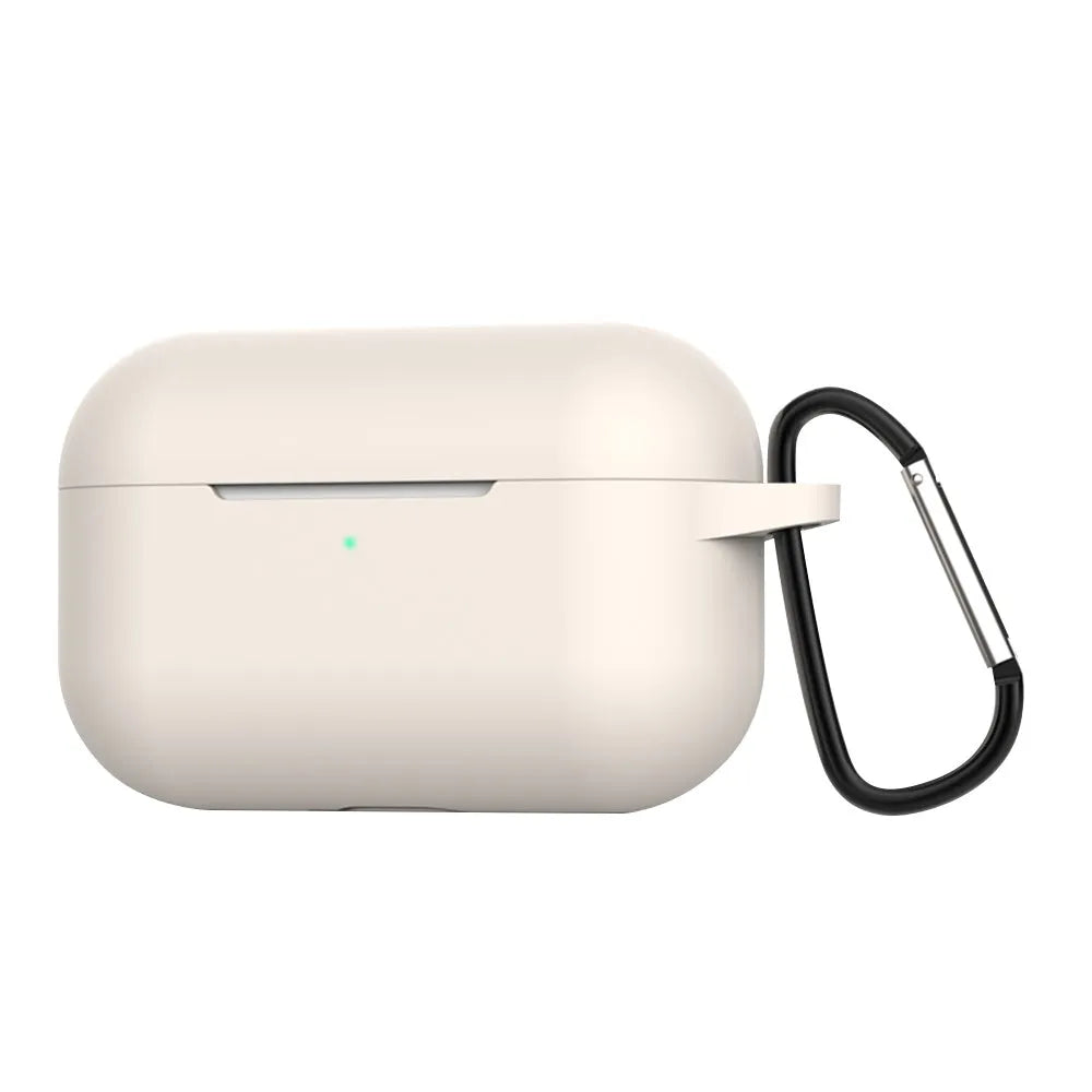 Blue silicone protective cover for Apple AirPods Pro charging case.