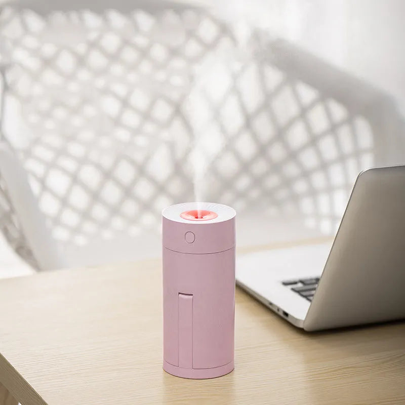Folding bracket USB desktop humidifier with 320ml water tank in blue colour