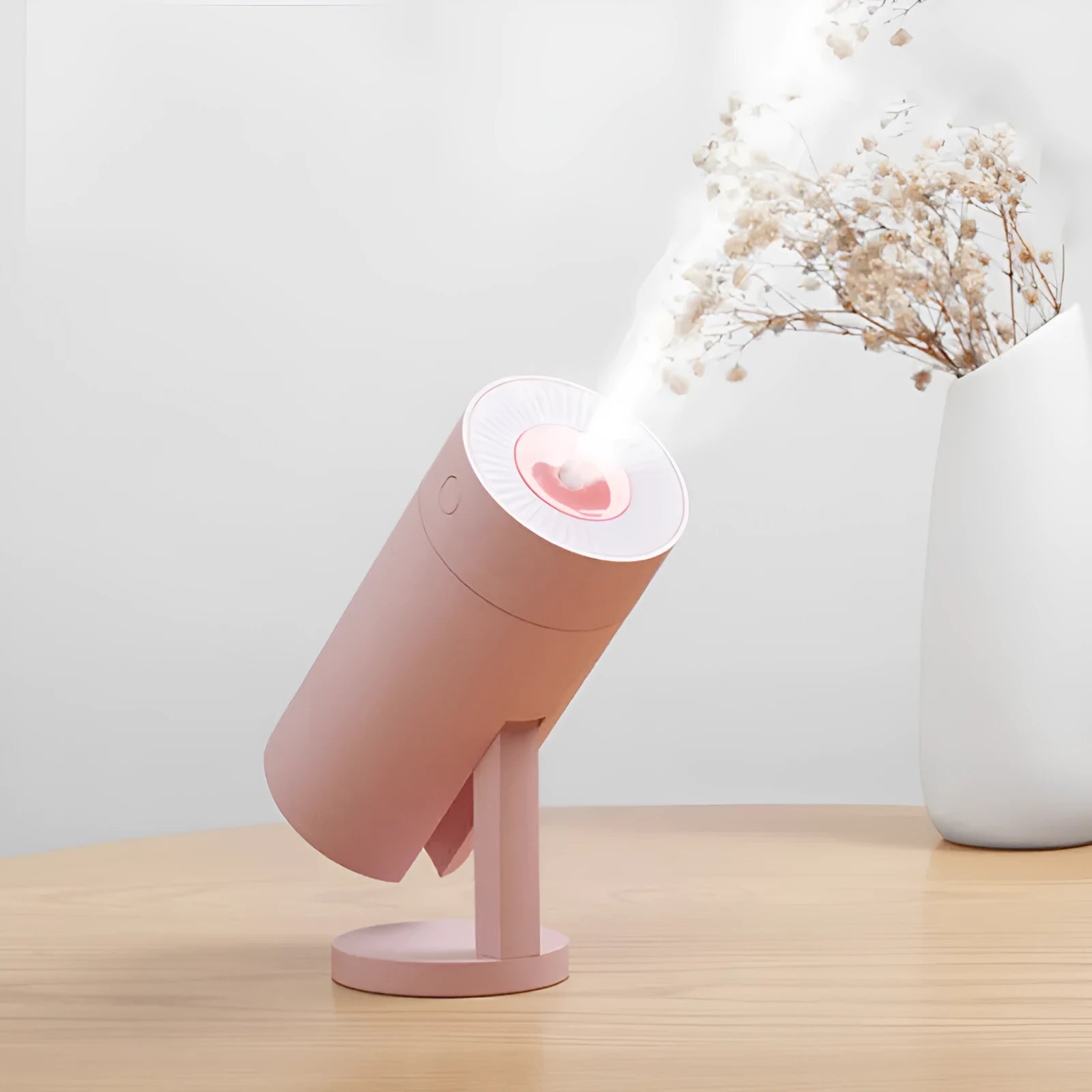 Folding bracket USB desktop humidifier with 320ml water tank in blue colour