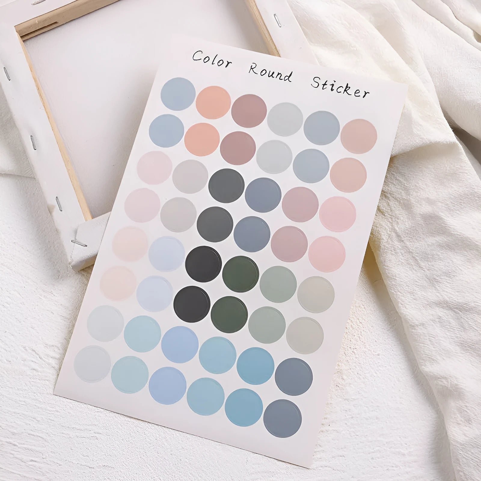 Round copper plate sealing stickers in five colour styles for handbooks and cards