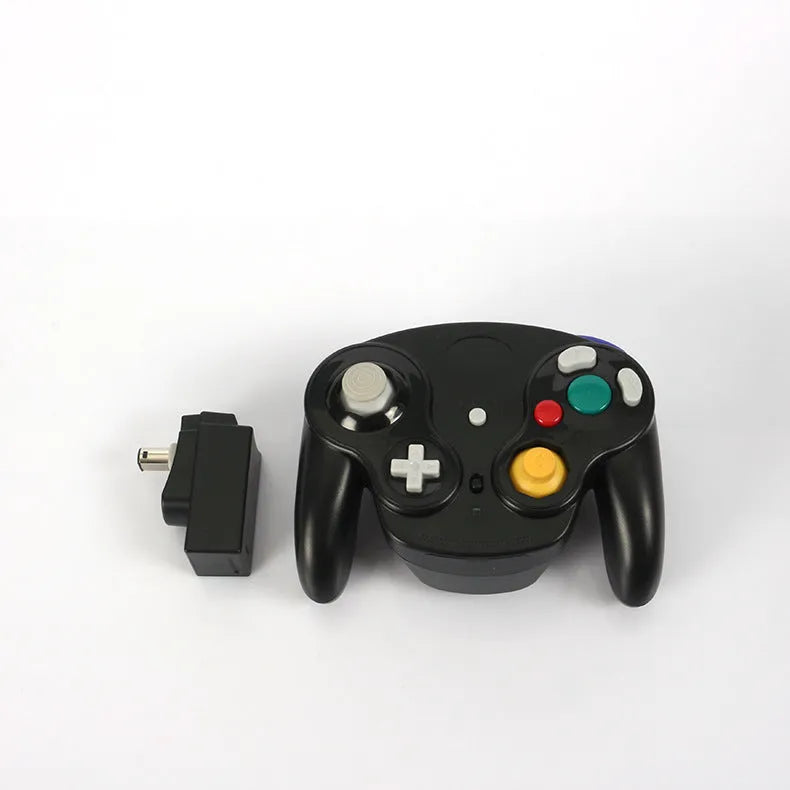 NGC wireless game controller for Wii and Nintendo GameCube consoles in various colours.