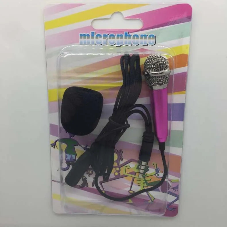 T3 condenser microphone with 3.5mm cable in blue, gold, red or silver for mobile phone karaoke