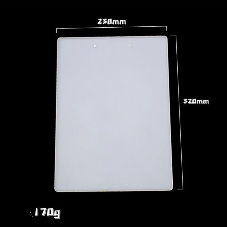 Silicone mold producing folder, drawing board, and stationery mirror shapes in freshly baked colours, style A and B options