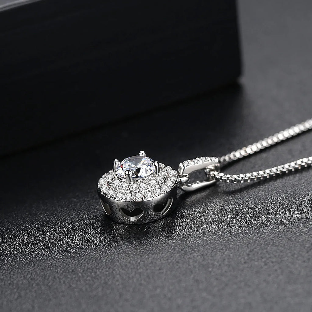 Copper round shape women's necklace in platinum colour size 5cm individually packed