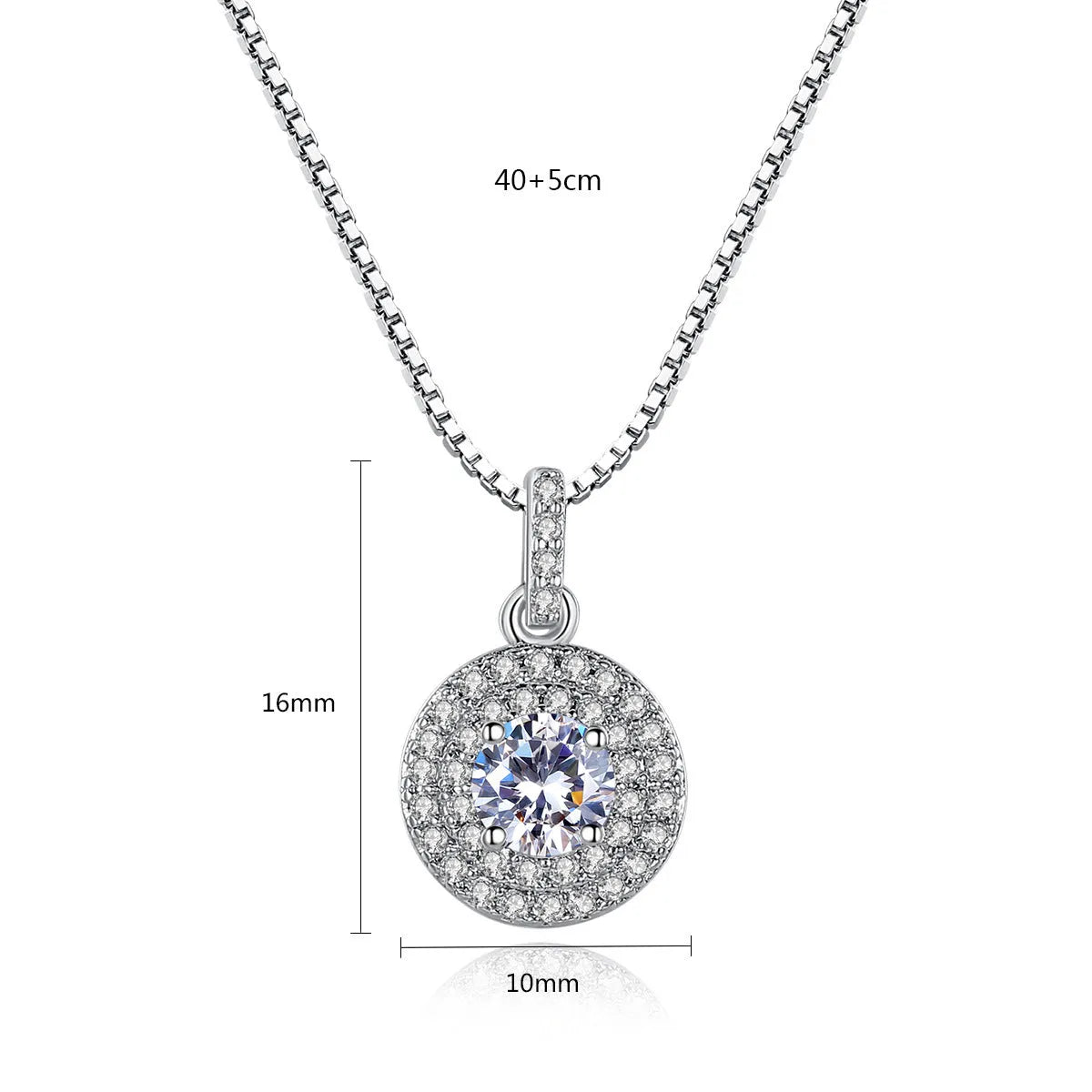 Copper round shape women's necklace in platinum colour size 5cm individually packed