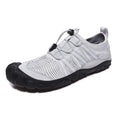 Black elastic band water shoes with mesh upper and rubber sole for outdoor sports