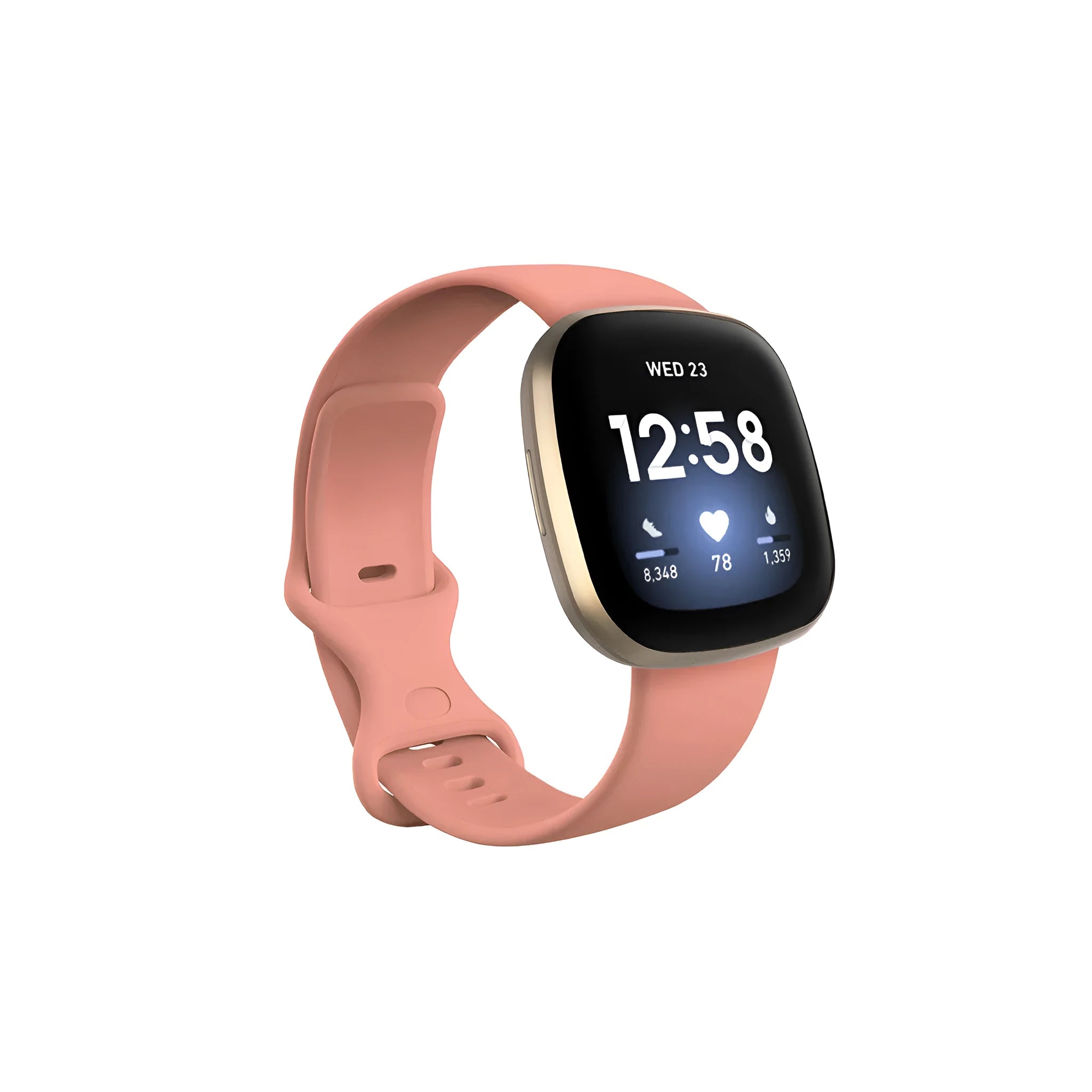 Fitbit Versa3 smart watch replacement strap in TPU silicone showing multiple colour options