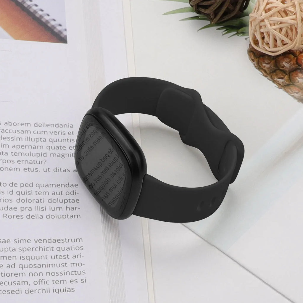 Fitbit Versa3 smart watch replacement strap in TPU silicone showing multiple colour options