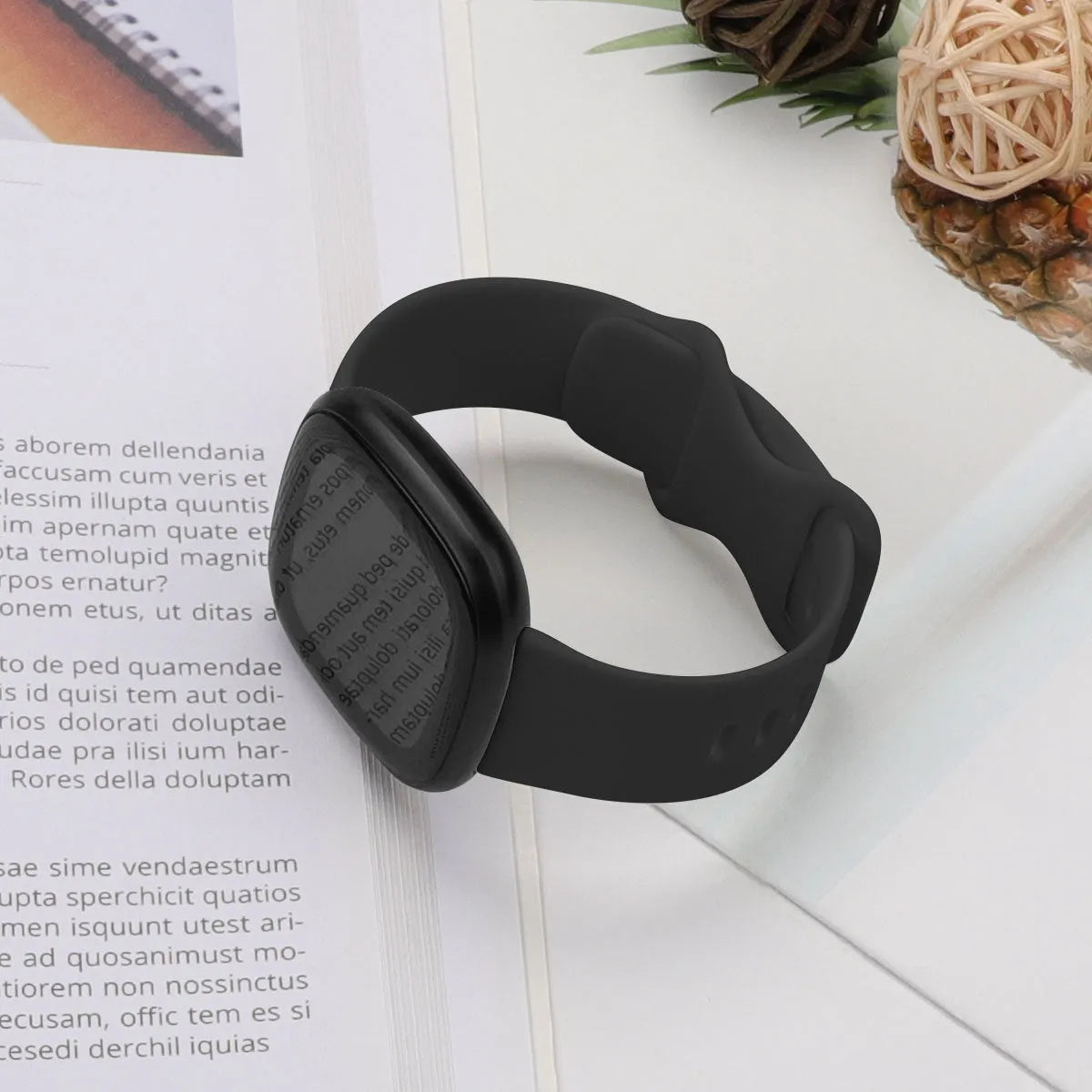 Fitbit Versa3 smart watch replacement strap in TPU silicone showing multiple colour options