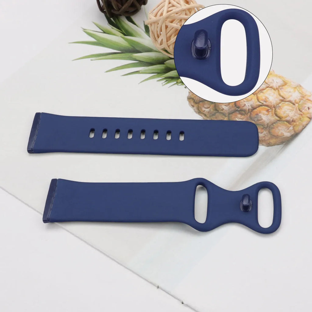 Fitbit Versa3 smart watch replacement strap in TPU silicone showing multiple colour options