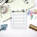 Weekly monthly work plan diary showing four design options in 10.2x7.2cm compact paper planner format