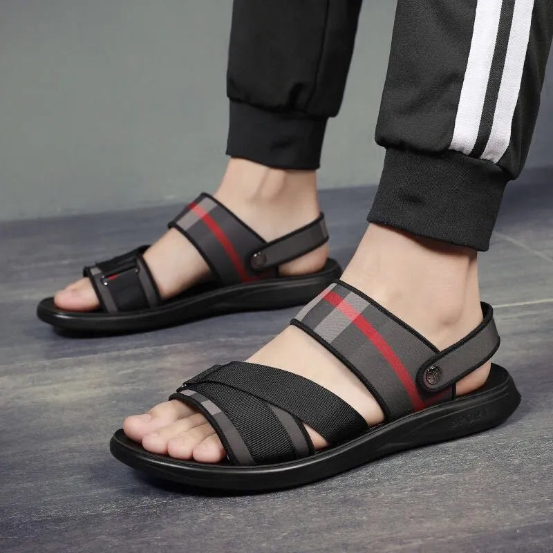 Lightweight Lycra sports sandals with polyurethane sole showing international size conversion chart