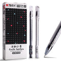 Neutral syringe pen with cartoon design in black, blue, and pink colours for student writing