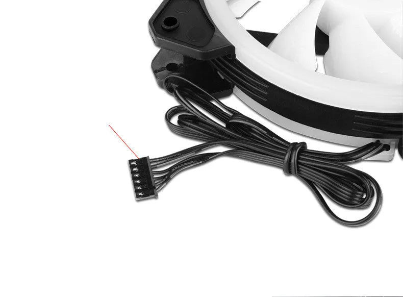 12cm PC chassis fan with camouflage-pattern blades lit by RGB LEDs