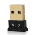 USB Bluetooth 5.0 audio receiver transmitter for desktop computer notebook, gold colour