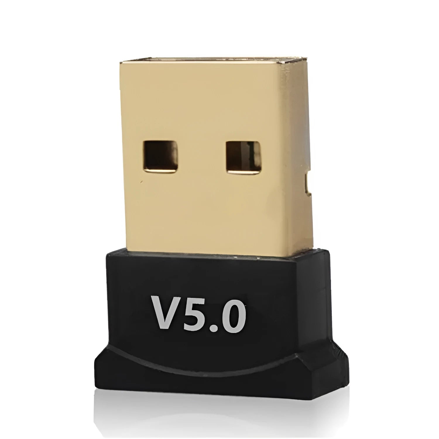 USB Bluetooth 5.0 audio receiver transmitter for desktop computer notebook, gold colour