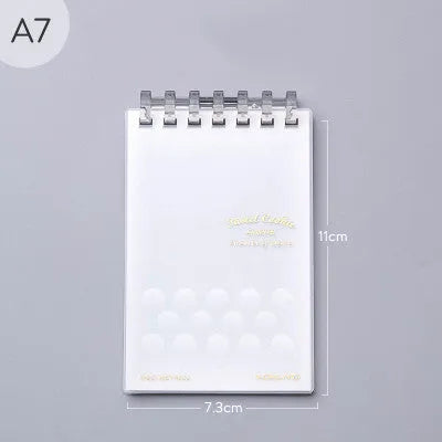 A7 hard cover detachable coil notebook in Japanese Korean small fresh style with multiple loose-leaf paper options