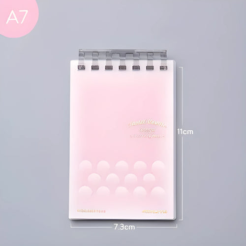 A7 hard cover detachable coil notebook in Japanese Korean small fresh style with multiple loose-leaf paper options