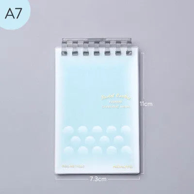 A7 hard cover detachable coil notebook in Japanese Korean small fresh style with multiple loose-leaf paper options
