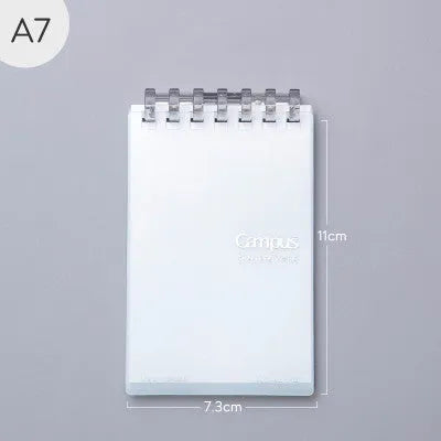 A7 hard cover detachable coil notebook in Japanese Korean small fresh style with multiple loose-leaf paper options