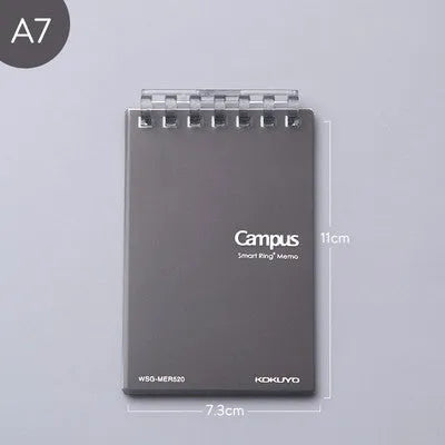A7 hard cover detachable coil notebook in Japanese Korean small fresh style with multiple loose-leaf paper options