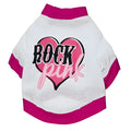 A casual cotton t-shirt for dogs shown in a leisure style, available in multiple sizes.