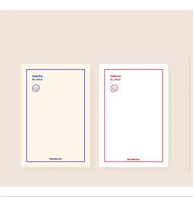 Apple-compatible memo pad notebook with colourful cover designs showing blank and lined paper options