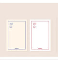 Apple-compatible memo pad notebook with colourful cover designs showing blank and lined paper options