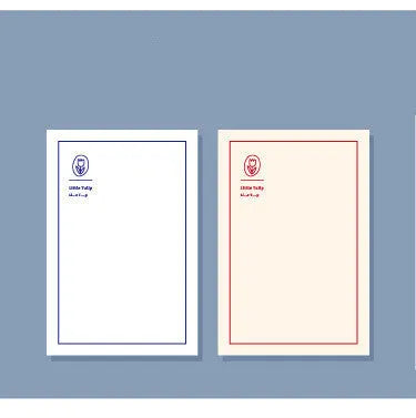 Apple-compatible memo pad notebook with colourful cover designs showing blank and lined paper options