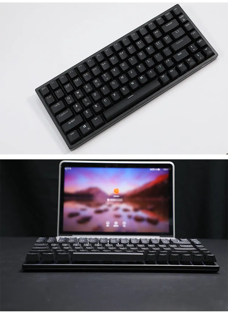 RK526 wireless mechanical keyboard and mouse set with USB transmitter and charging cable