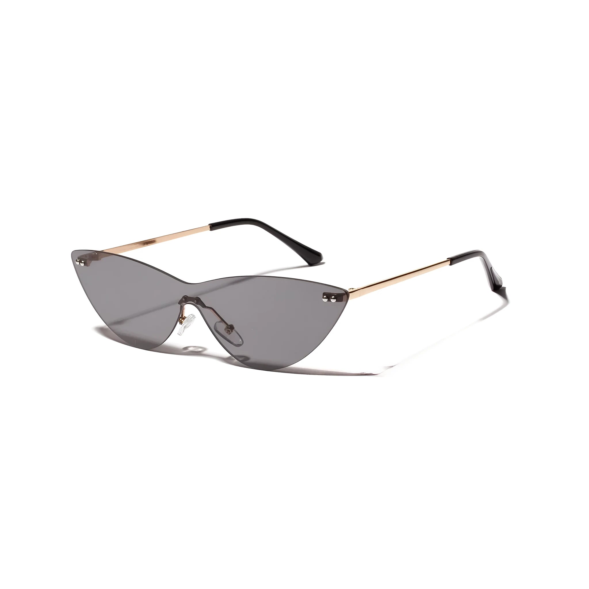 Brown tinted vintage sunglasses with a metal frame for adults