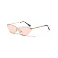 Brown tinted vintage sunglasses with a metal frame for adults