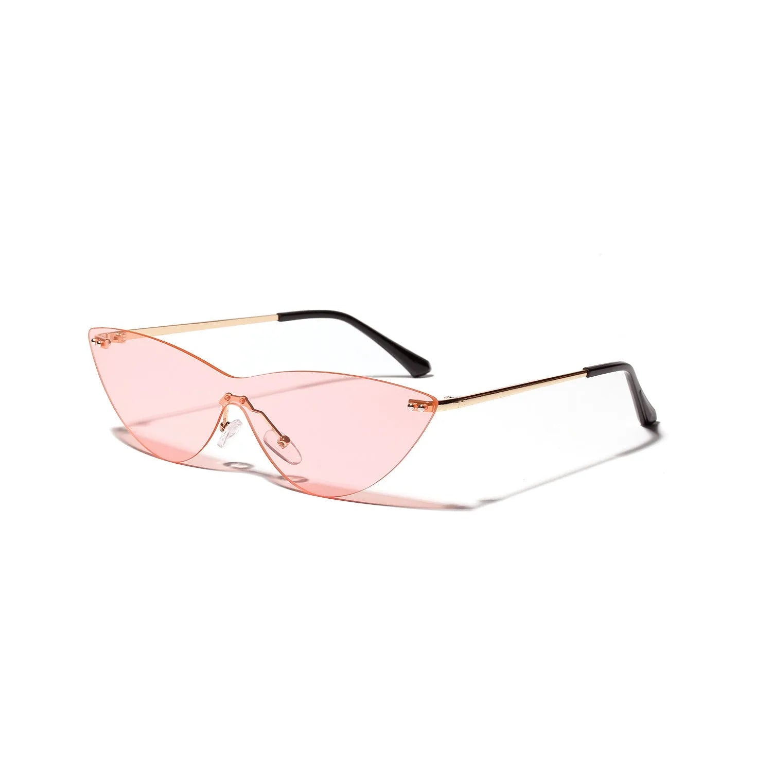 Brown tinted vintage sunglasses with a metal frame for adults