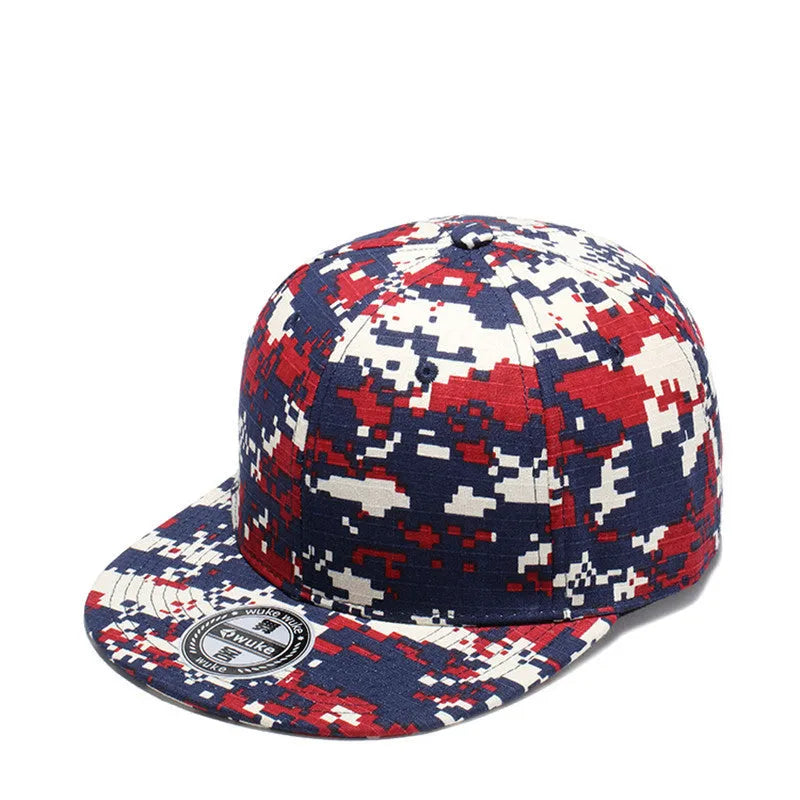 Cotton dome baseball cap with wide brim and flat eaves, adjustable closure, size S 54-56 cm, style options A B C
