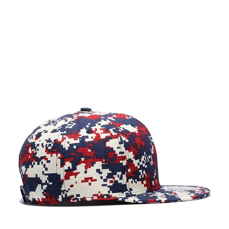 Cotton dome baseball cap with wide brim and flat eaves, adjustable closure, size S 54-56 cm, style options A B C