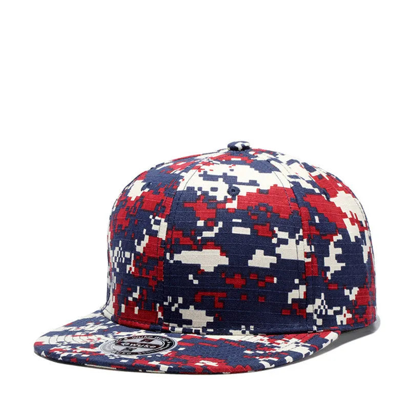 Cotton dome baseball cap with wide brim and flat eaves, adjustable closure, size S 54-56 cm, style options A B C