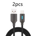 Fabric braided USB charging cable in multiple colours with 1 metre length