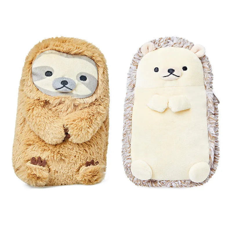 Soft velvet pencil case with a funny, creative personality design pattern.