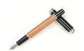 Ceramic colour lacquer pen with rotating ink system and interchangeable nib options in metal body